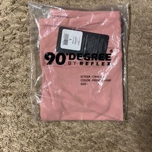 90 degree by reflex french pink legging L large